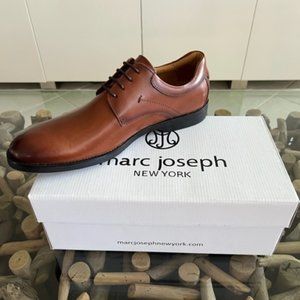 MARC JOSEPH NEW YORK Vanderbilt Ave Cognac Nappa Leather Derby Men Shoes